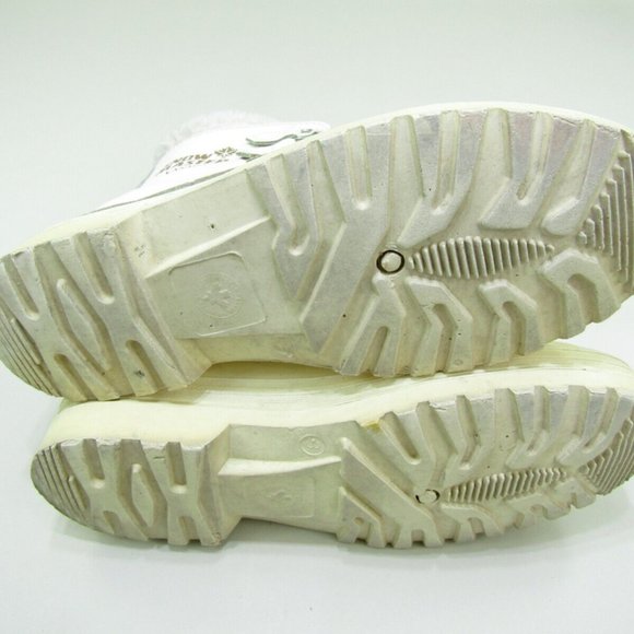 Snow Master Canada Winter Boots Womens 8 White Fur Trimmed Waterproof Ski Snow - Picture 4 of 7